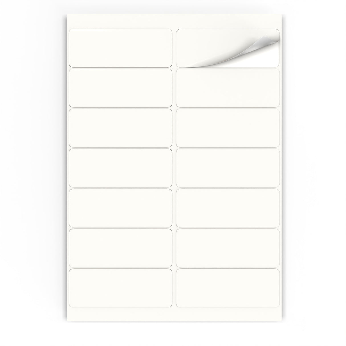 Etiquetas adhesivas rectangulares