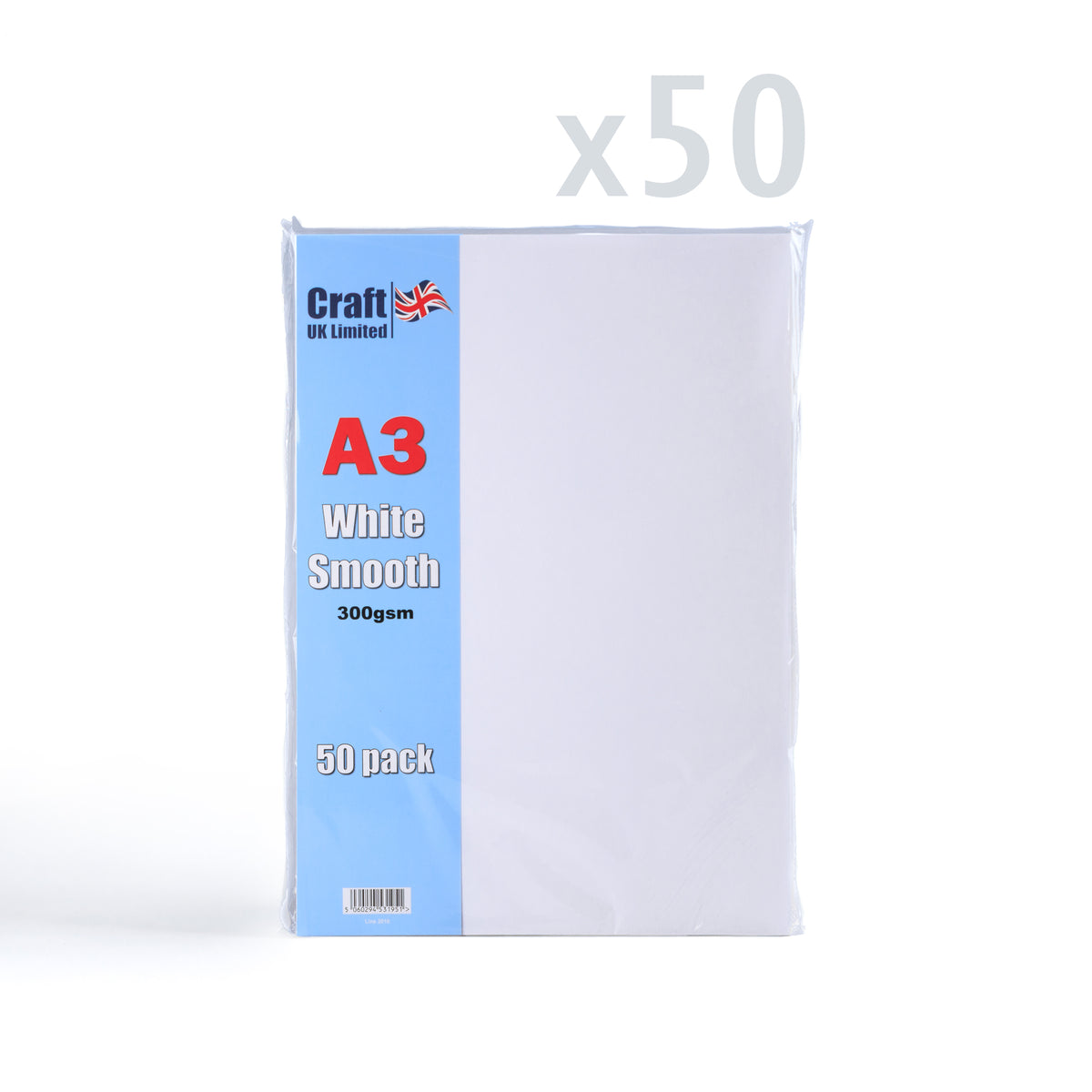 Tarjeta Blanca A3 300 g/m² pack de 50 unidades