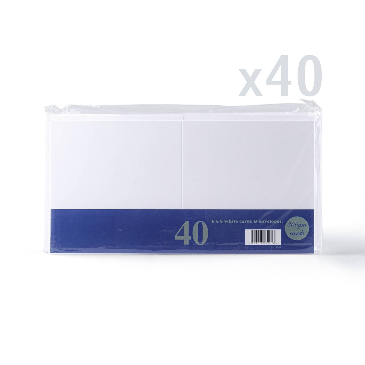 Pack de tarjetas de 300 g/m² y sobres blancos de 100g/m² con textura lisa