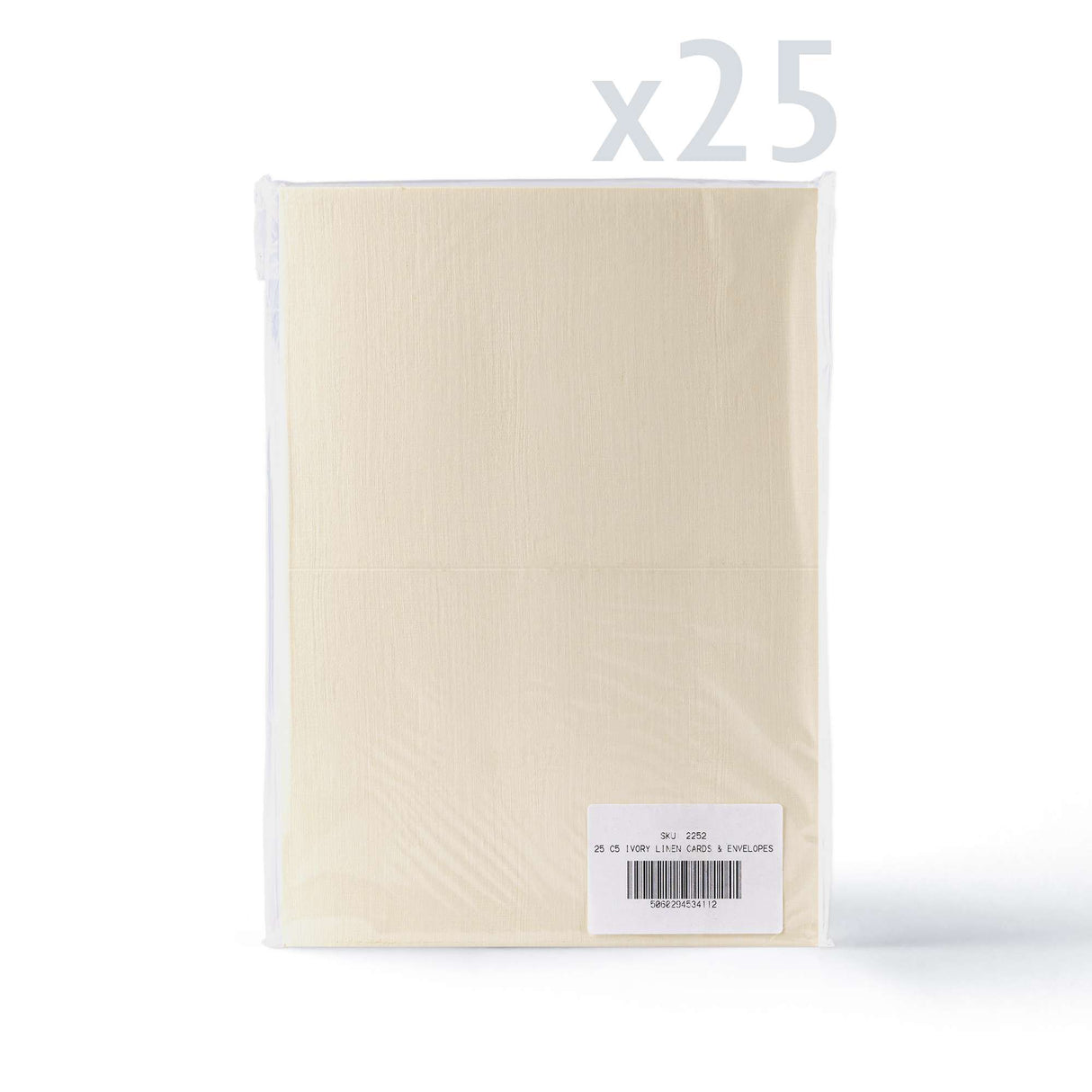Pack de tarjetas y sobres con textura lino