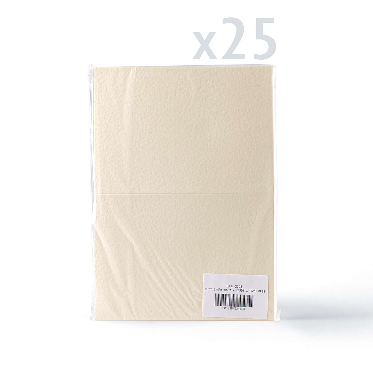 Pack de tarjetas y sobres con textura martillada