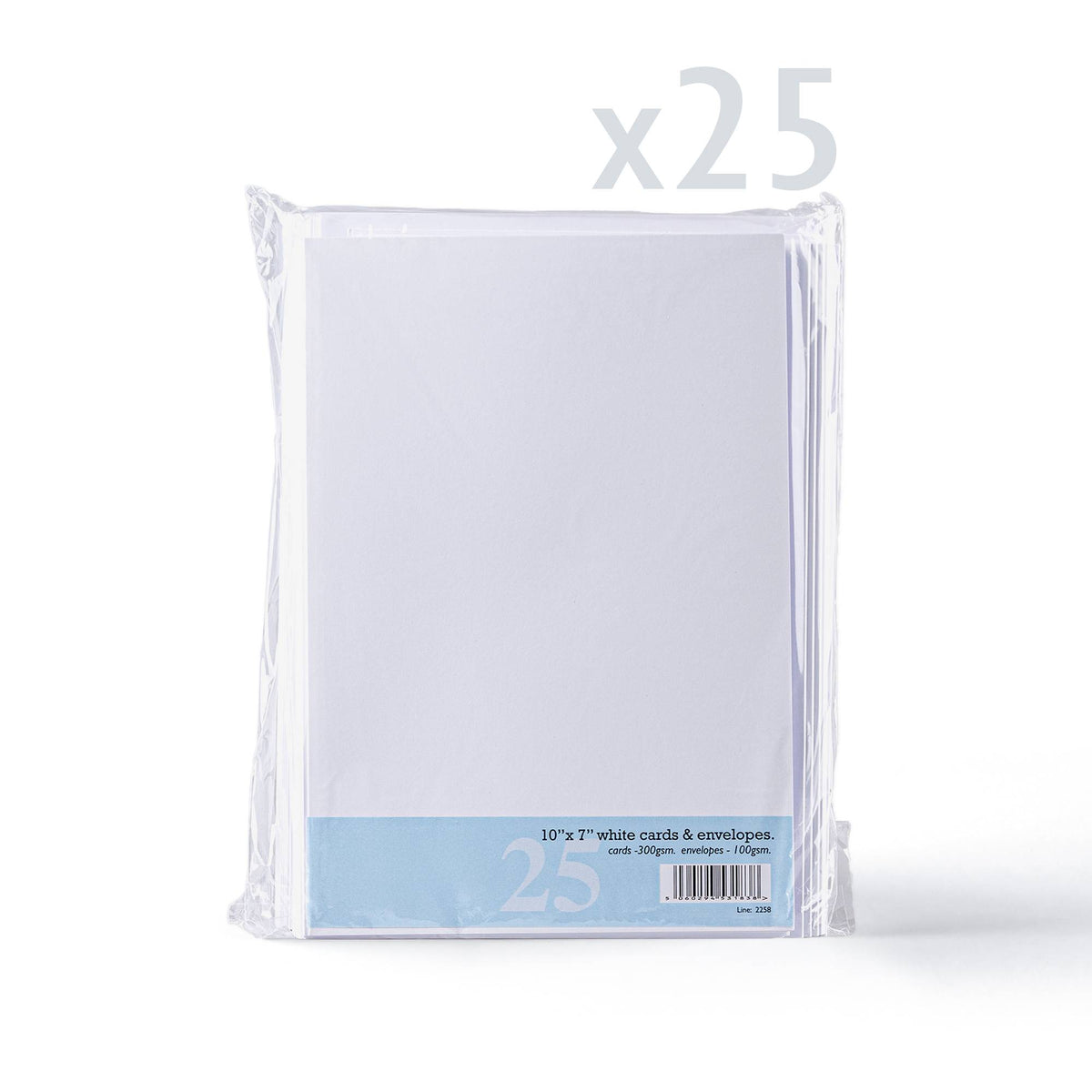 Pack de tarjetas de 300 g/m² y sobres blancos de 100g/m² con textura lisa