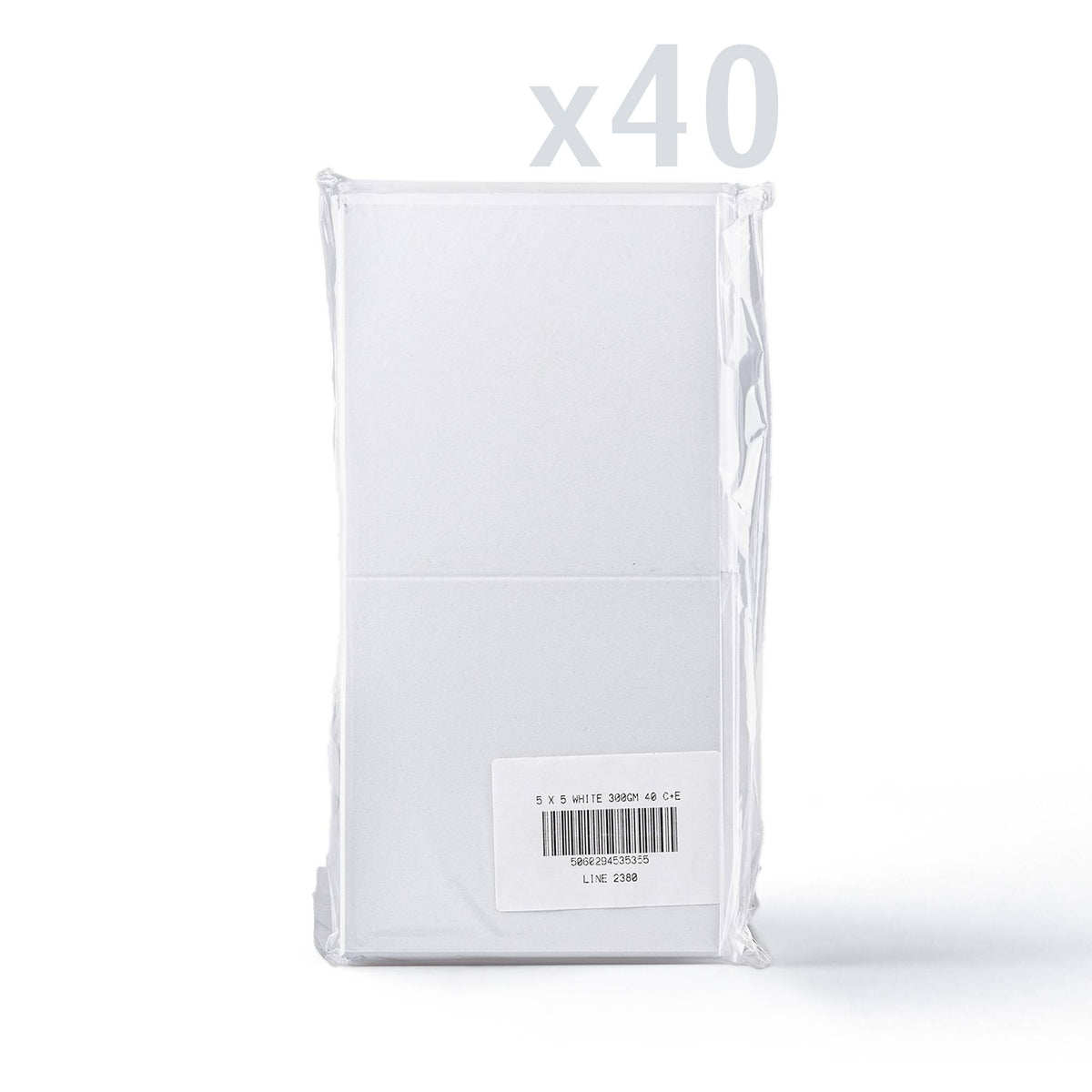 Pack de tarjetas de 300 g/m² y sobres blancos de 100g/m² con textura lisa
