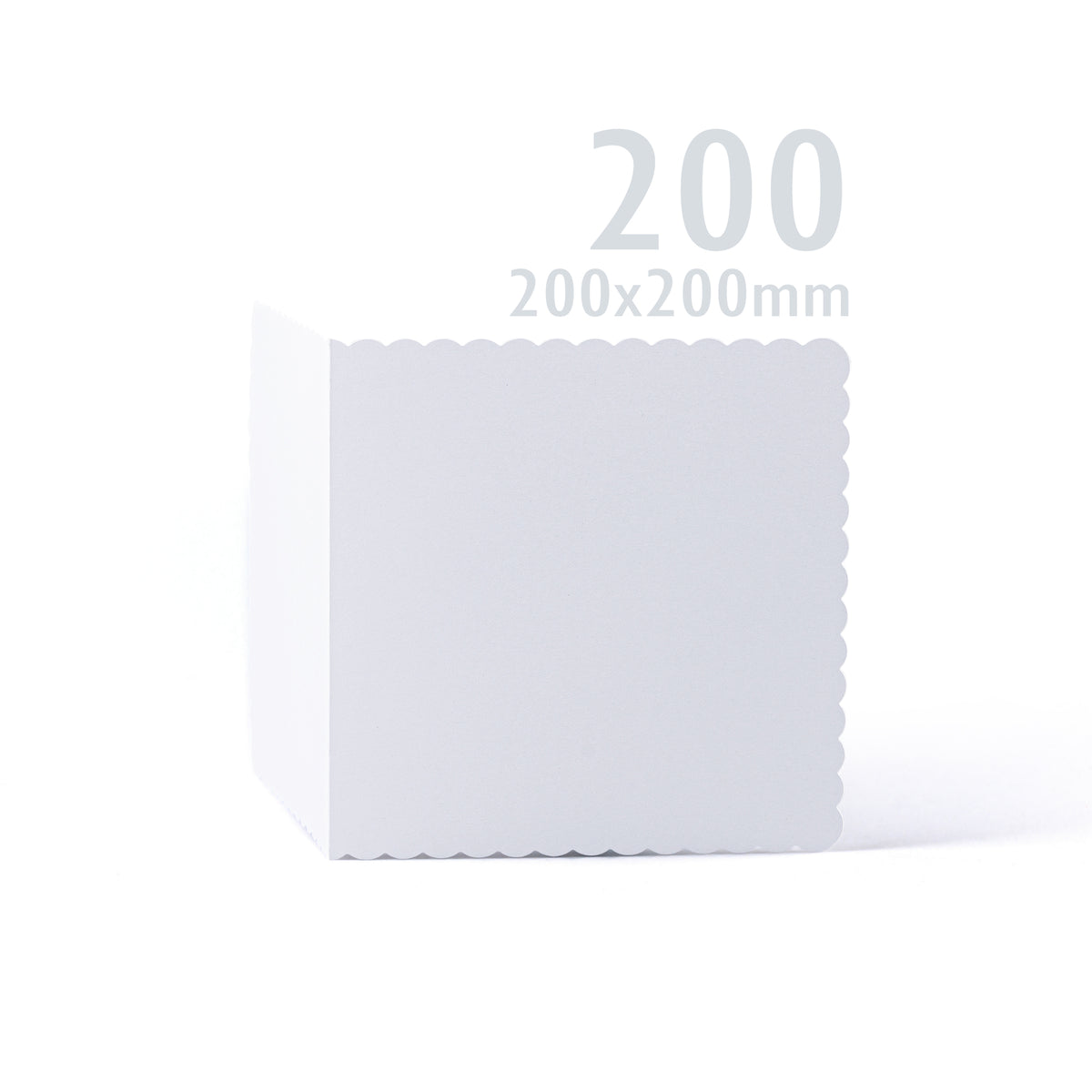 Pack de tarjetas y sobres blancos con borde ondulado