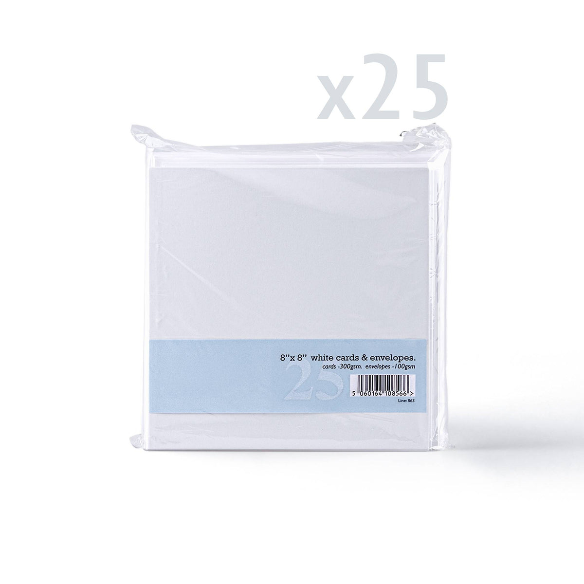 Pack de tarjetas de 300 g/m² y sobres blancos de 100g/m² con textura lisa