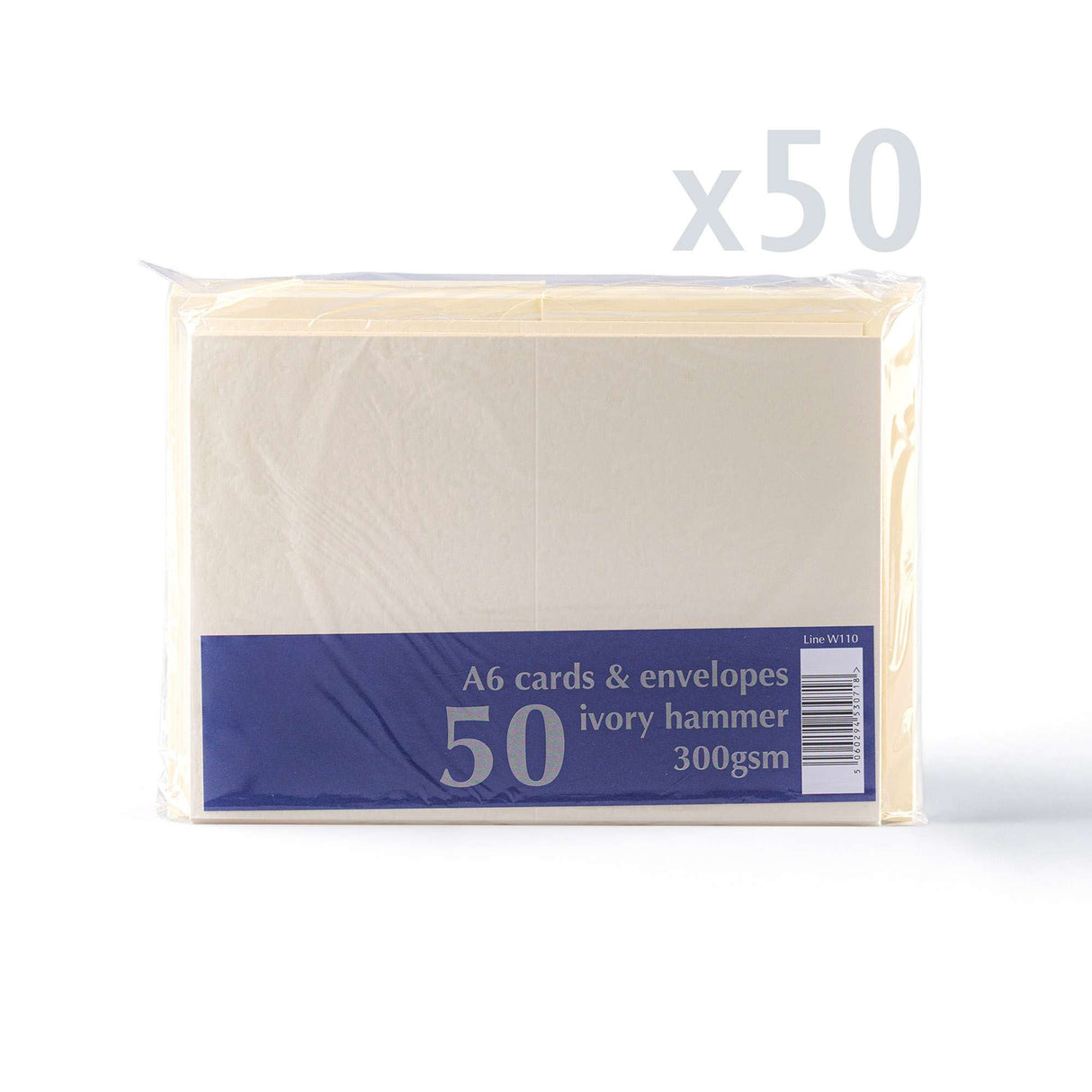 Pack de tarjetas y sobres con textura martillada