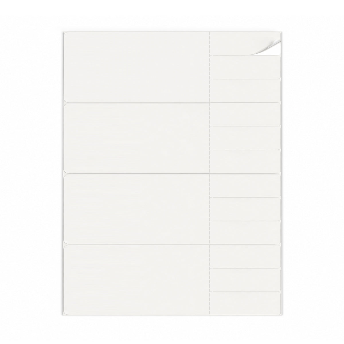 Packs de etiquetas blancas L - 100 hojas