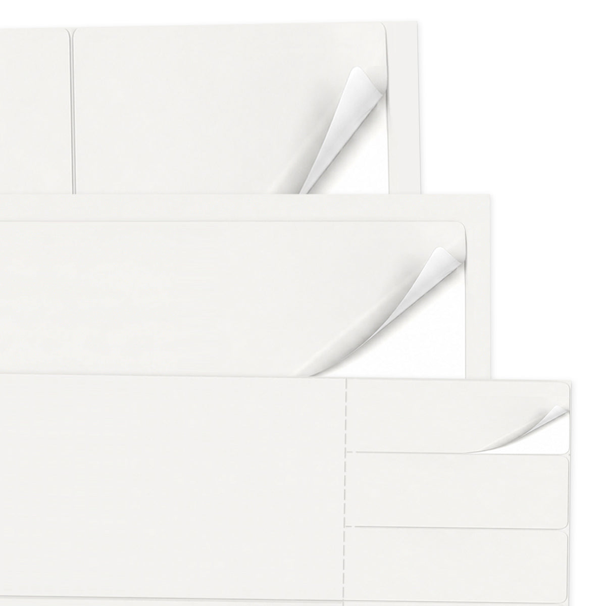 Packs de etiquetas blancas L - 100 hojas