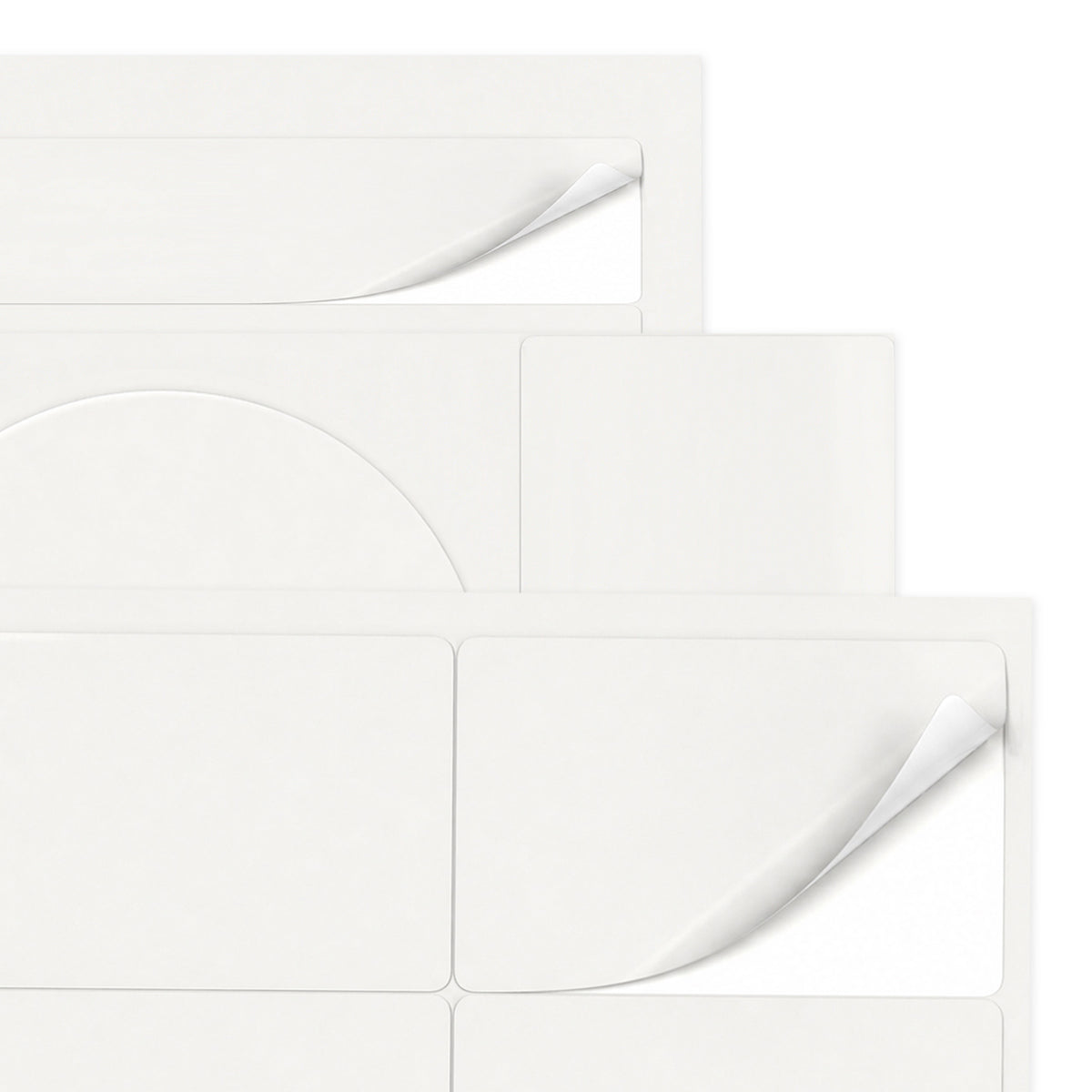 Packs de etiquetas blancas ML - 100 hojas