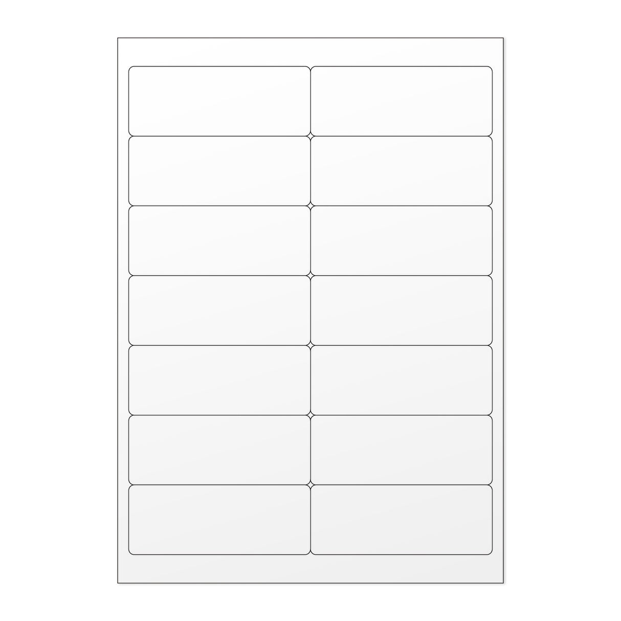 Etiquetas adhesivas blancas y transparentes