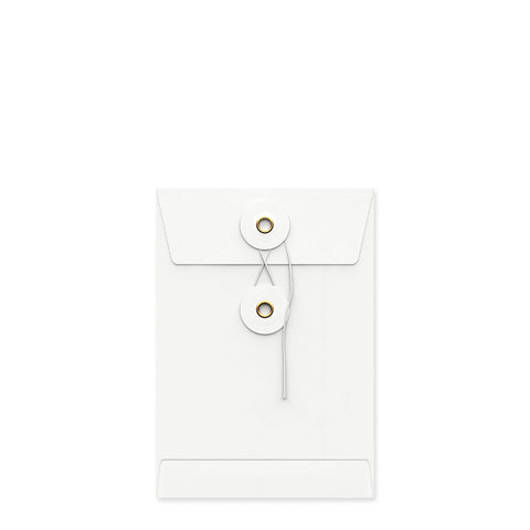 Coloured envelopes with string and washer closure White 162 x 114 mm (C6)