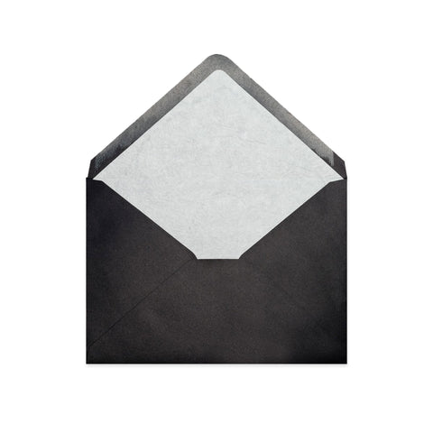 Paper Lined Envelopes Black + White Fancy Paper 114 x 162 mm (C6)