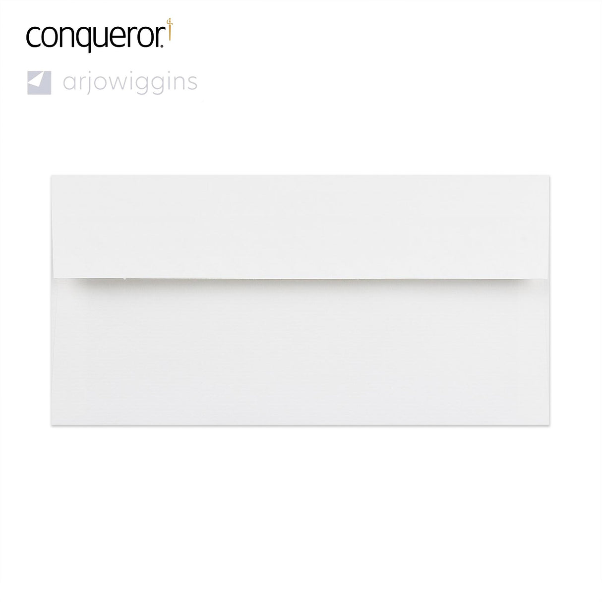 Sobre blanco brillante verjurado Conqueror de 110x220 mm (DL)