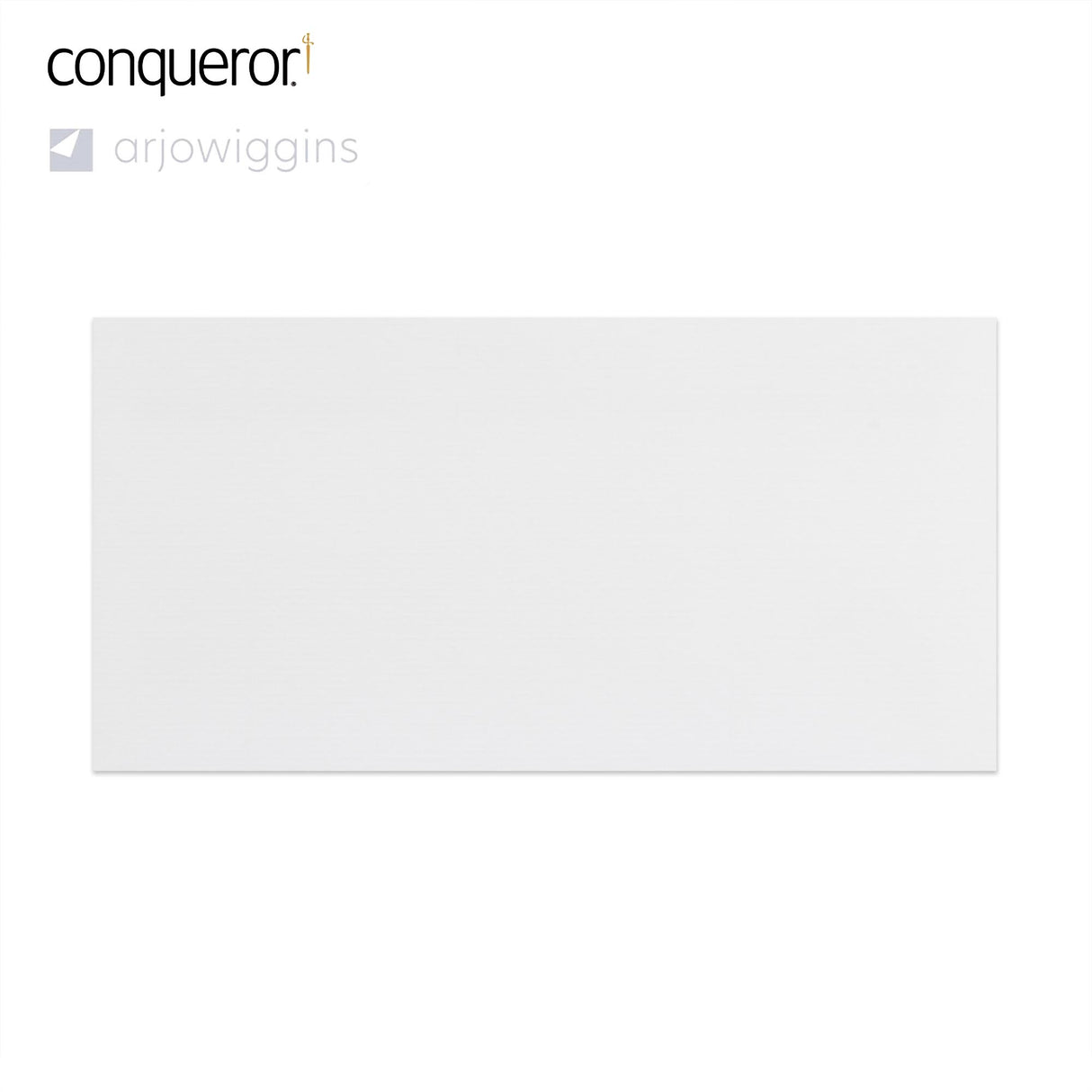 Sobre blanco brillante verjurado Conqueror de 110x220 mm (DL)