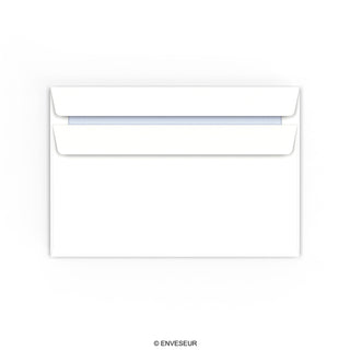 Sobre blanco con ventanilla de 114x162 mm (C6)