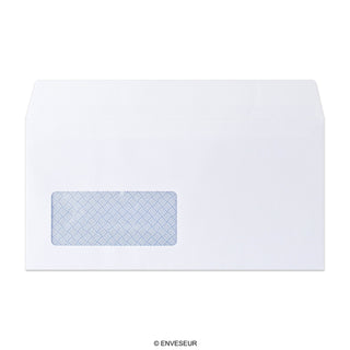 Sobre blanco con ventanilla de 110x220 mm (DL)