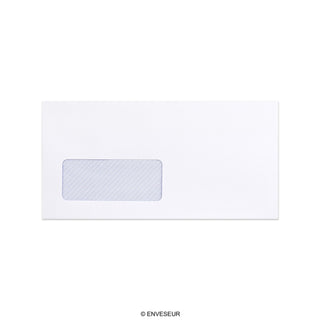 Sobre blanco con ventanilla de 110x220 mm (DL)