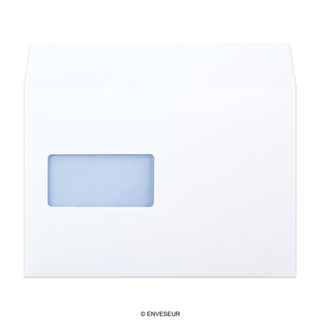 Sobre blanco con ventanilla de 162x229 mm (C5)