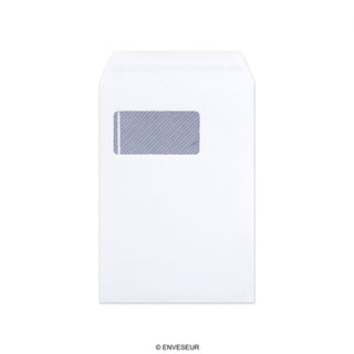Sobre blanco con ventanilla de 229x162 mm (C5)
