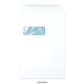 Sobre blanco con ventanilla 324x229mm (C4)