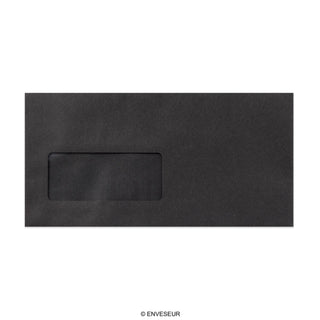 Sobre negro con ventanilla de 110x220 mm (DL)
