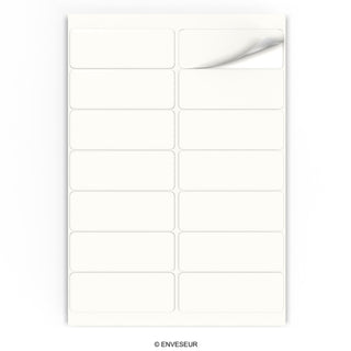 Etiquetas adhesivas rectangulares