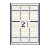 Etiquetas adhesivas rectangulares