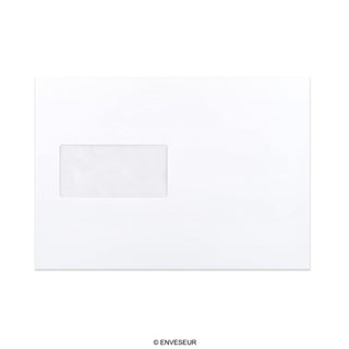 Sobre blanco con ventanilla de 162x229 mm (C5)