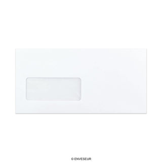 Sobre blanco con ventanilla de 110x220 mm (DL)
