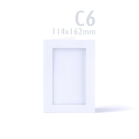 White Tri-Fold Rectangle Aperture Cards Pack