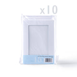 Pack de tarjetas blancas trípticas con ventana rectangular