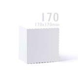 Pack de tarjetas y sobres blancos con borde ondulado