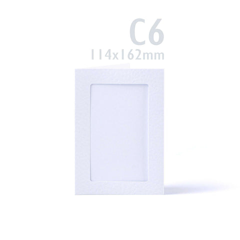 White Hammered Rectangle Aperture Cards Pack