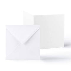 White Smooth Cards & Envelopes Pack White 155x155 mm + 145x145 mm