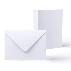 White Smooth Cards & Envelopes Pack White 185 x 270 x 23 mm