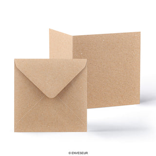Kraft Cards & Envelopes Pack Manila 160 x 310 x 37 mm