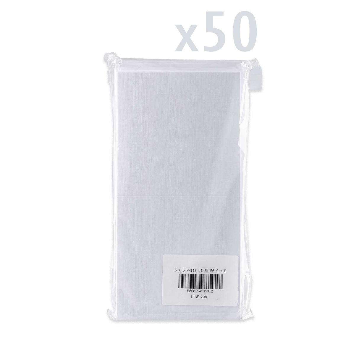 Pack de tarjetas y sobres con textura lino