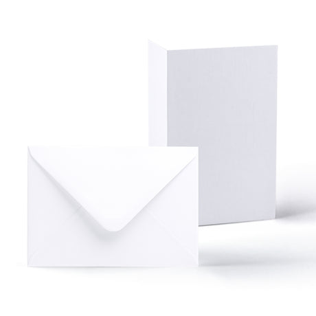 Tarjetas blancas lisas 250 g/m² y sobres 100 g/m² – pack
