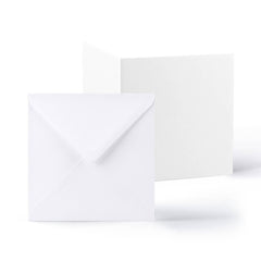 White Smooth Cards & Envelopes Pack White 121x121 mm + 120x120 mm