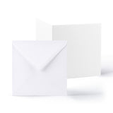 Tarjetas blancas lisas 250 g/m² y sobres 100 g/m² – pack