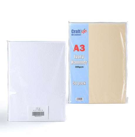 Tarjeta Martillada 300 g/m² pack de 50 unidades