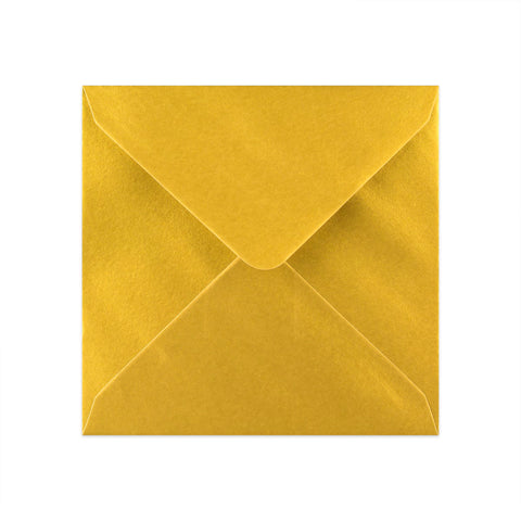 Metallic Gold Gummed V-Flap Greeting Card Envelope (130 x 130mm)