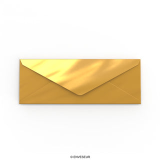 Sobre dorado metalizado de 80x215 mm