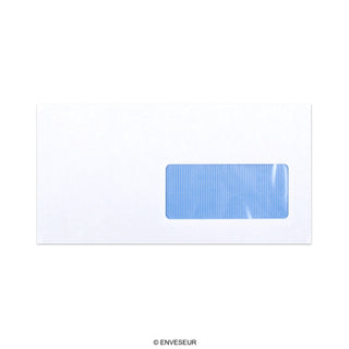 Sobre blanco con ventanilla para inspección postal 115x225 mm