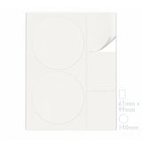 Packs de etiquetas blancas ML - 100 hojas