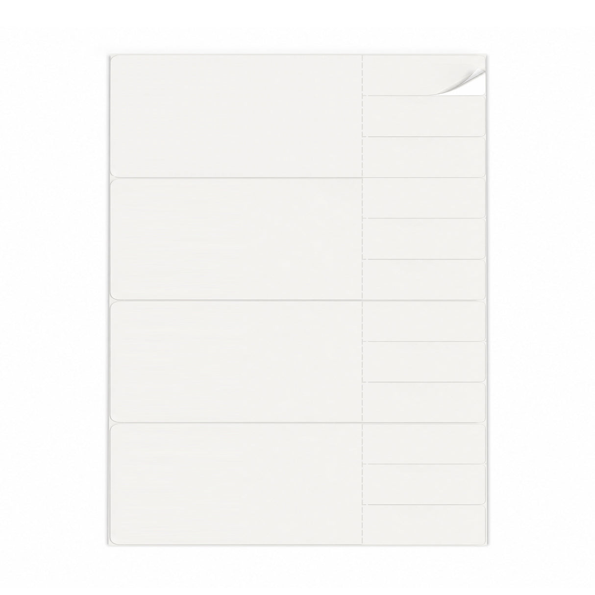 Packs de etiquetas blancas L - 100 hojas
