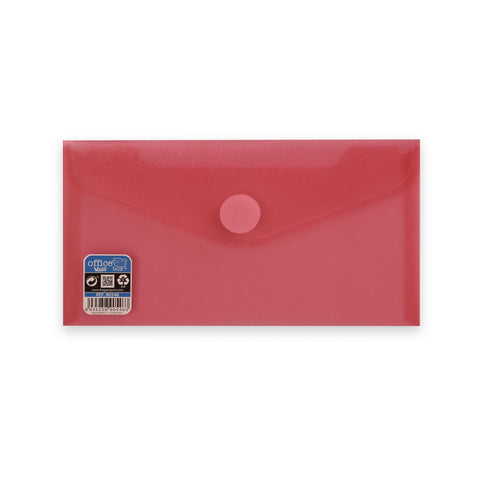 Translucent Documents Folder (V-Lock) Red 125 x 225 mm (DL+)