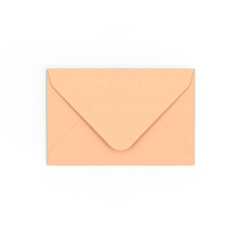 Salmon Pink Gummed V-Flap Envelope (65 x 94mm)