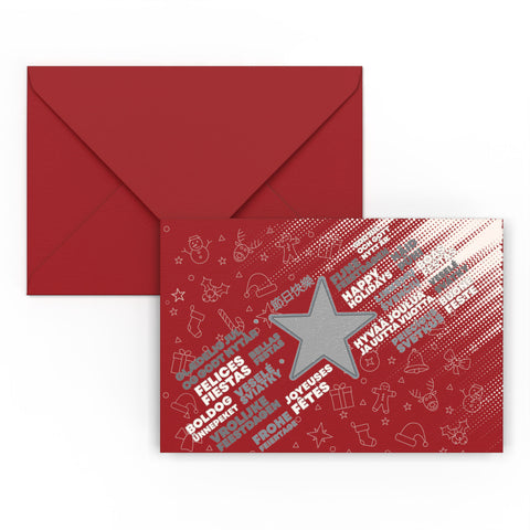 Christmas envelope Christmas Sparkles Dark Red 114 x 162 mm (C6)