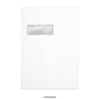 Sobre Blanco con Dorso de Cartón - Ventana 324x229 mm (C4)